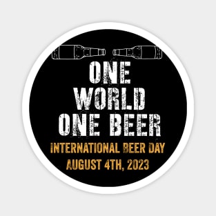 One world one beer Magnet